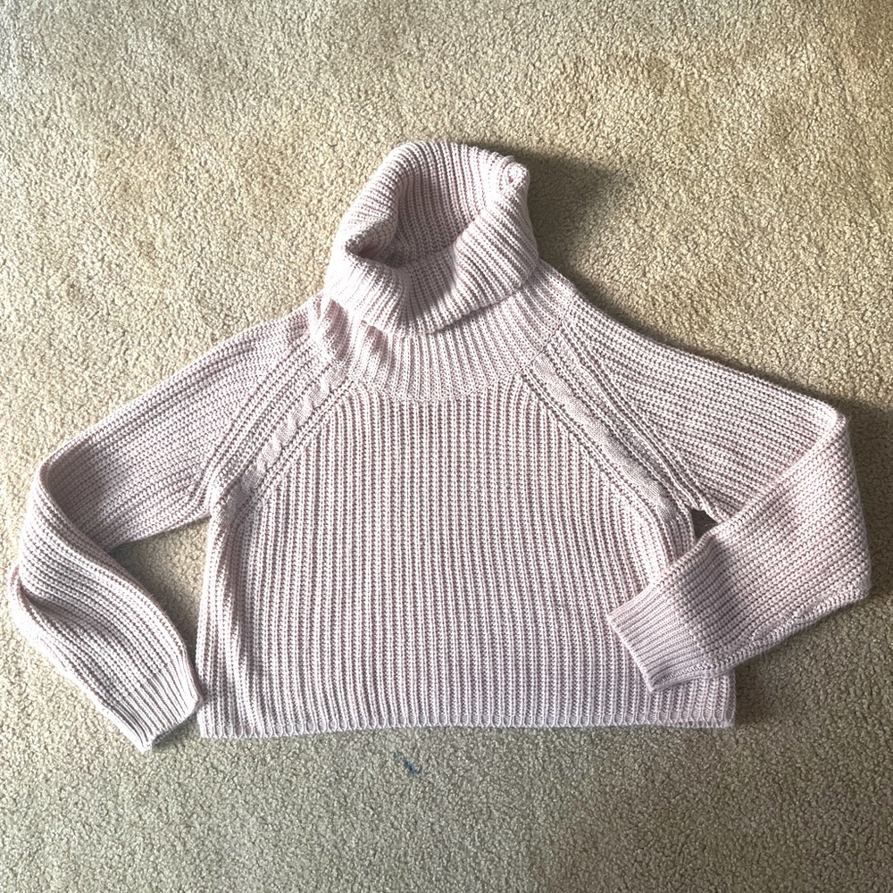 Light pink loose neck sweater